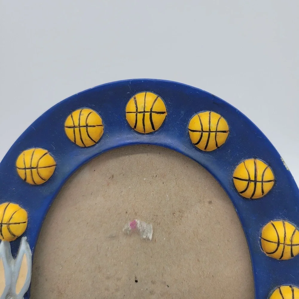 Vintage Looney Tunes Bugs Bunny & Daffy Duck Basketball Picture Frame Lot Of 2